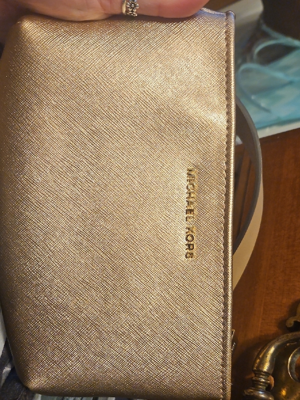 Michael Kors Metallic Rose Gold Belt Bag